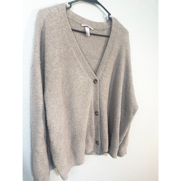 Victoria's Secret Teddy Bear Button-Down Sweater Cardigan Thick Knit X-Large - Picture 2 of 5